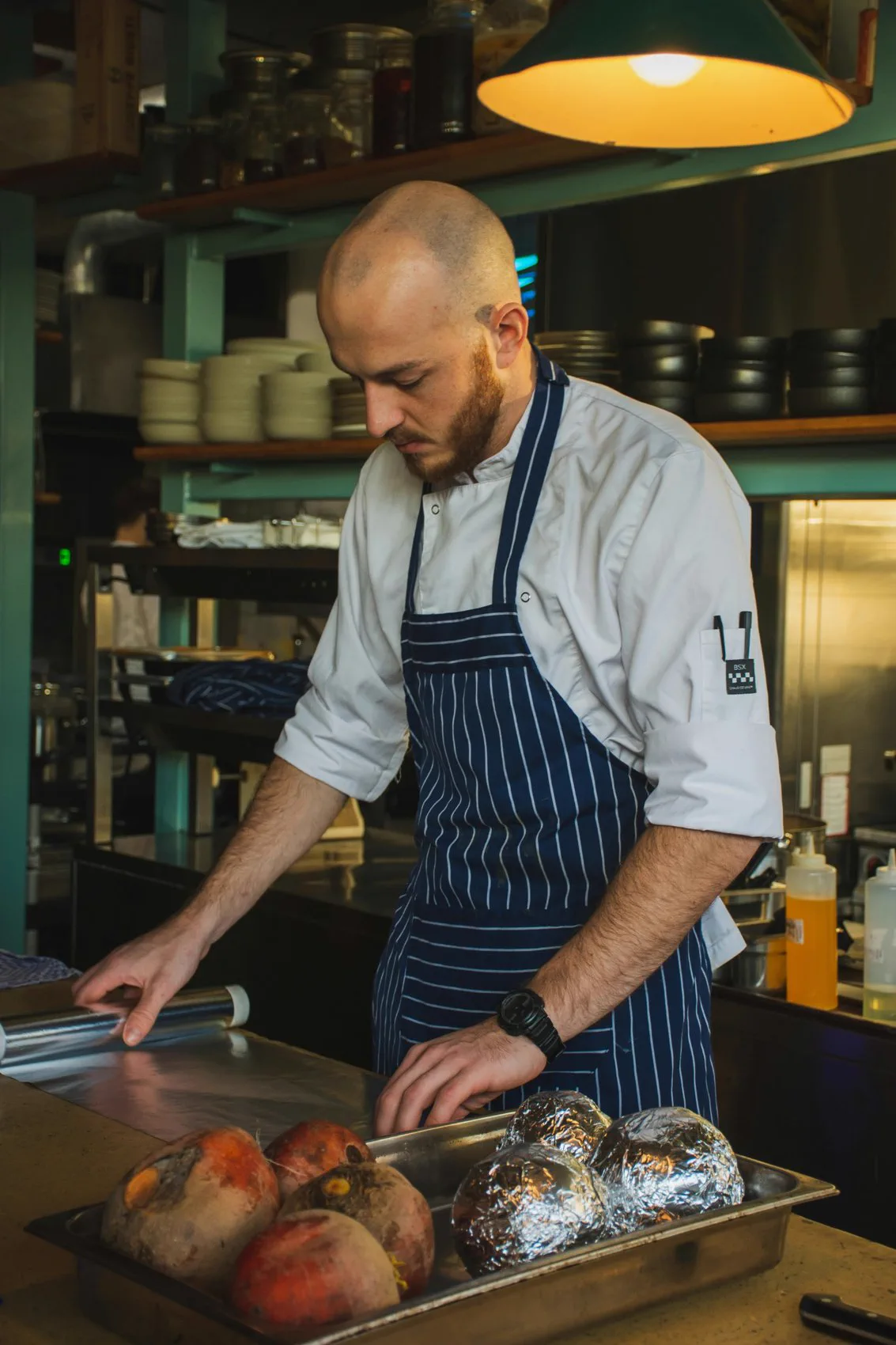 Chef in una cucina professionale